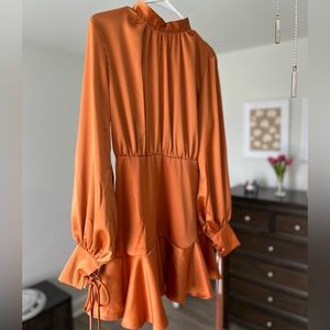 Petal & Pup Satin Dress Rust